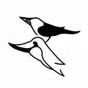 two birds tattoo design idea