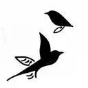 two birds tattoo design idea