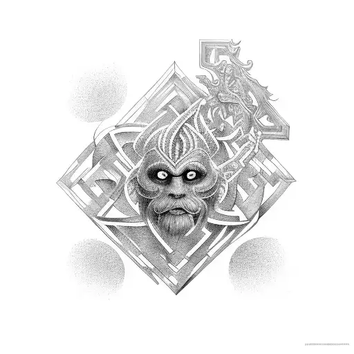labyrinth tattoo design idea