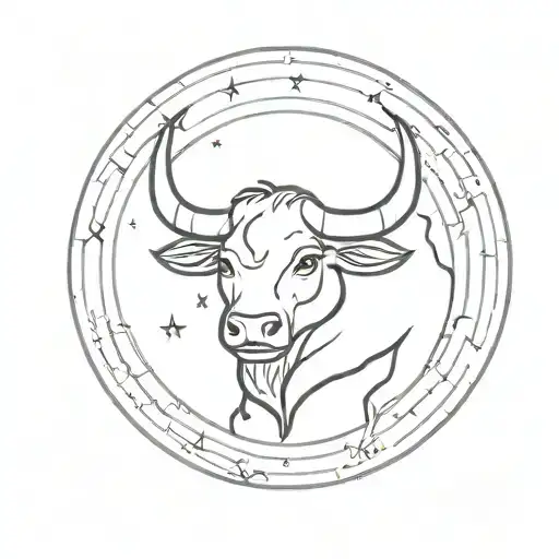 taurus zodiac sign tattoo design idea