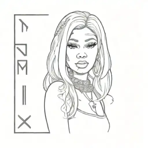 Nicki Minaj tattoo design idea