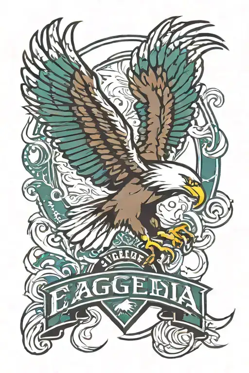 Philadelphia Eagles logo tattoo design idea