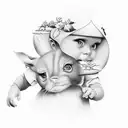 Hawaii Air Force children grandchildren  tattoo design idea