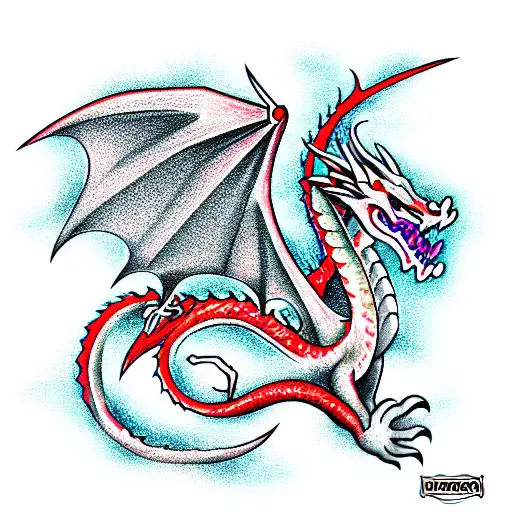 How to draw Tribal Dragon tattoo  Sketchok easy drawing guides