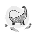 Brontosaurus tattoo design idea