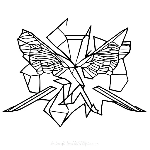A minimalist tattoo of a paper crane symbolizing hope and resilience in the face of challenges tattoo design idea