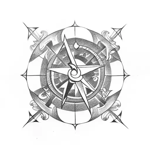 square and compass freemasons  tattoo design idea