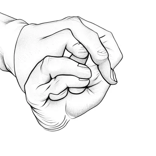 a pair of hands forming a fist tattoo design idea