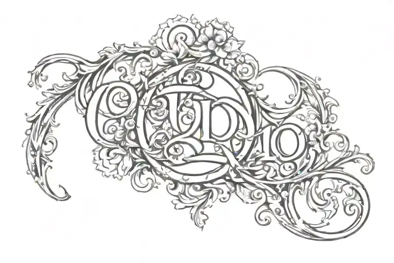 yolo with October symbol intertwined tattoo design idea