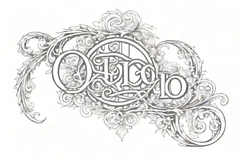 yolo with October symbol intertwined tattoo design idea