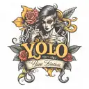 yolo tattoo design idea