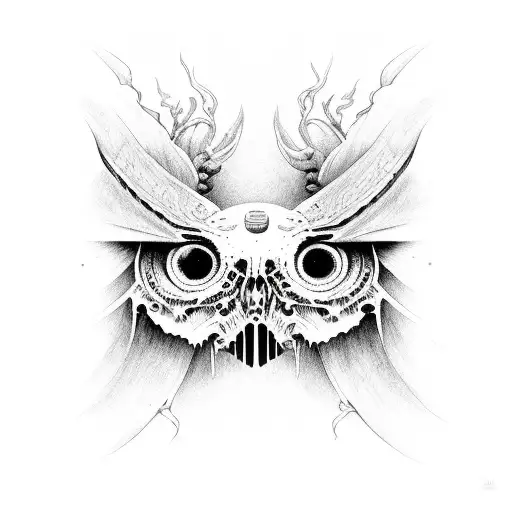 horror, music, death moth, misunderstood person, music tattoo design idea
