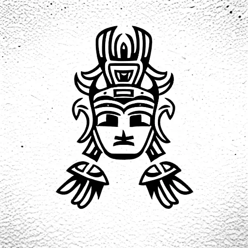 maya warrior tattoo design idea