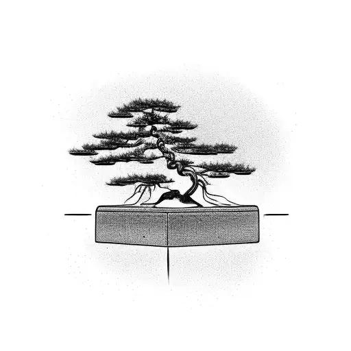 A mystical bonsai tree growing from a welding torch tattoo design idea