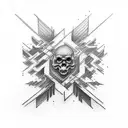 black metal tattoo design idea