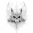 black metal tattoo design idea