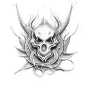 black metal tattoo design idea