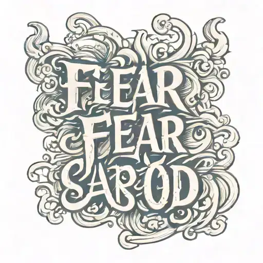  'Fear God' in bold lettering tattoo inspired tattoo design idea
