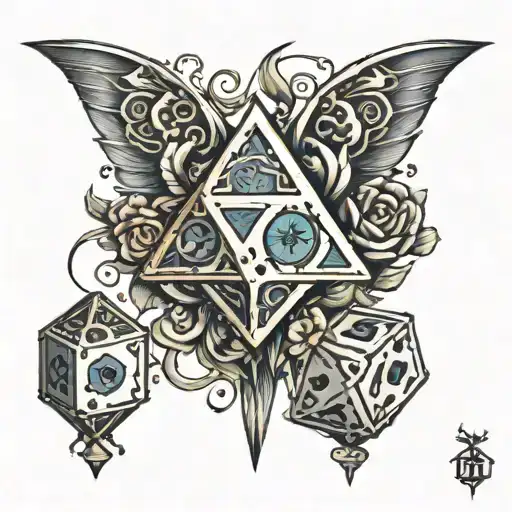dice tattoo design idea