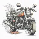 motorcycle  tattoo design idea