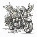 motorcycle  tattoo design idea