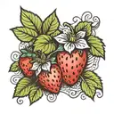 strawberry  tattoo design idea