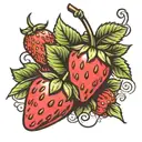 strawberry  tattoo design idea