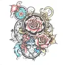 Gemini sign incorporated tattoo design idea