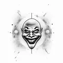 laughing joker tattoo design idea