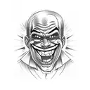 laughing joker tattoo design idea