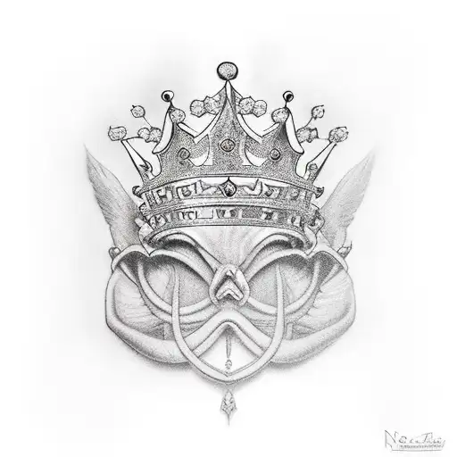 Royalty King Queen and sons tattoo design idea