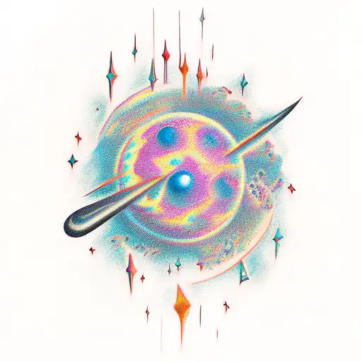 Haley's comet tattoo design idea