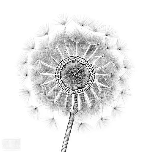 Dandelion tattoo design idea