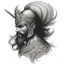 persian warrior  tattoo design idea