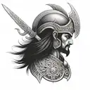 persian warrior  tattoo design idea