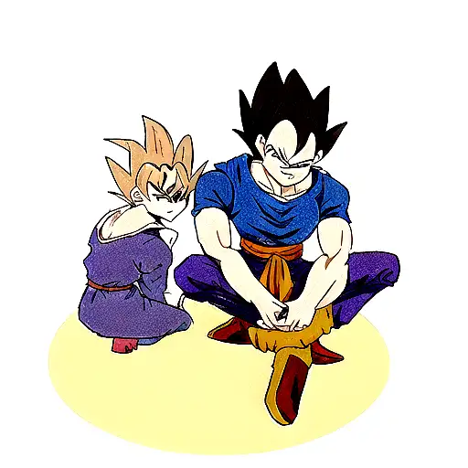 vegeta and goku tattoo design idea