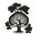 Yggdrasil tree tattoo design idea