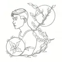 two handsome Koreans tattoo design idea