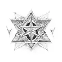 Pentagram with the circle around it that says Rock and Roll Buckaroo tattoo design idea