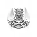 wrestling son tattoo design idea