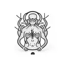 wrestling son tattoo design idea