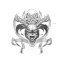 wrestling son tattoo design idea