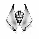 Egyptian hieroglyphics with ankh tattoo design idea