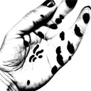 tiger paw eye  tattoo design idea