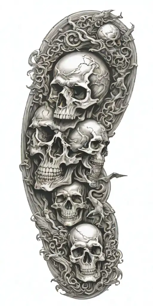 heaven vs hell tattoo design idea