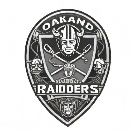 Oakland raiders football club logo tattoo design idea