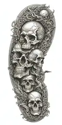 heaven vs hell tattoo design idea