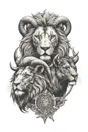 Leo and Capricorn tattoo design idea
