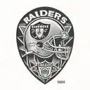 Oakland raiders football club logo tattoo design idea