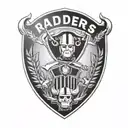 Oakland raiders football club logo tattoo design idea